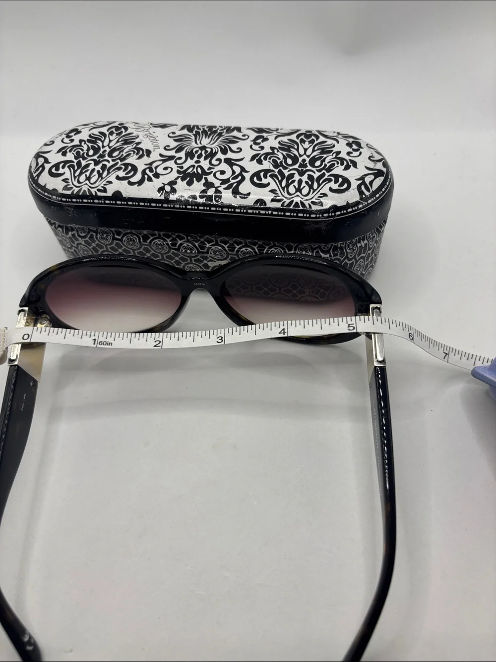 VTG Brighton Brown Foxy Lady Tortoiseshell Frame Handmade Italy silver accents - Picture 13 of 14